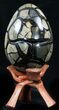 Septarian Dragon Egg Geode With Removable Section #34690-1